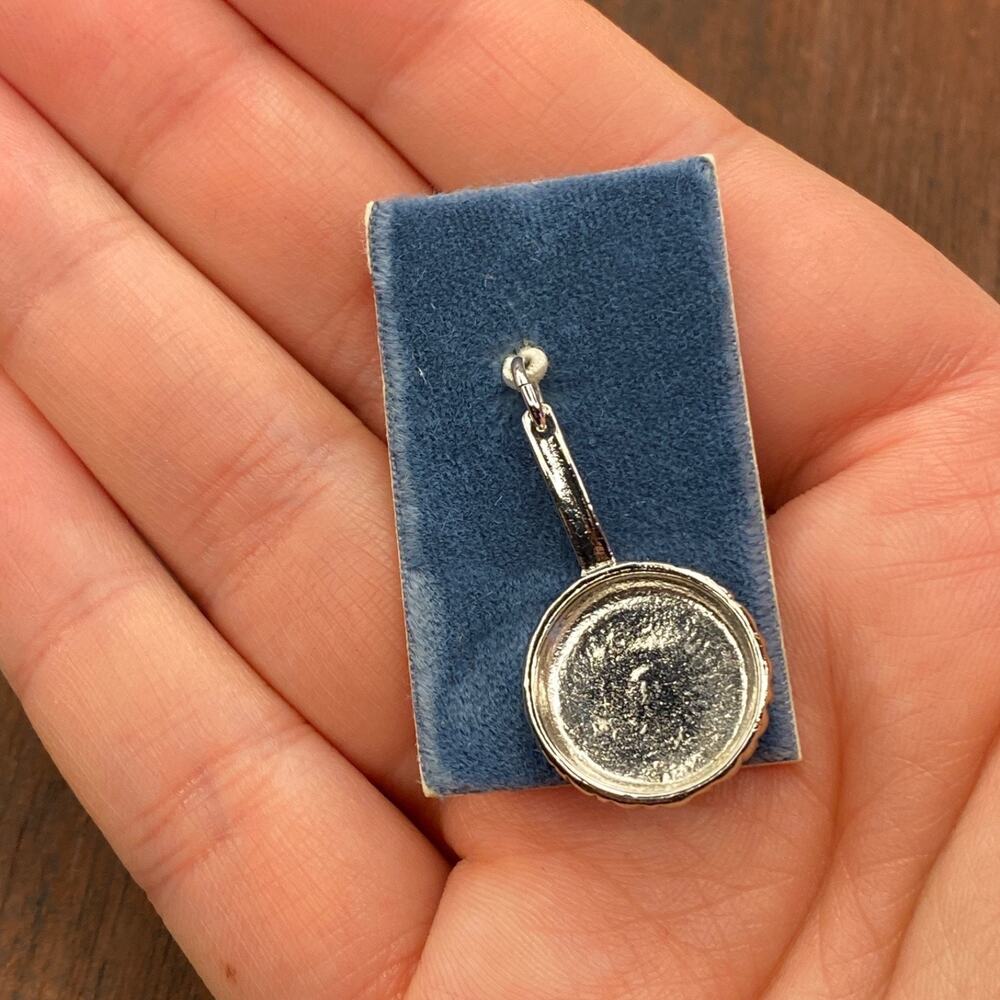 Vintage Anson 925 Sterling Silver Frying Pan Skillet Pendant Bracelet Charm
